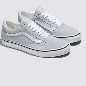Vans Light Gray and White Classic Sneakers